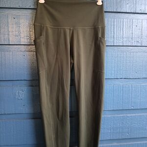 Elegant Olive Green Women's Leggings